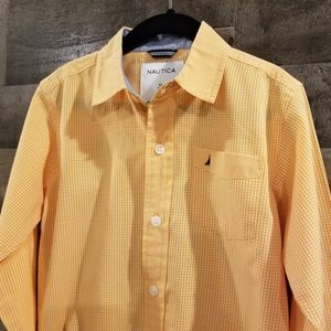 Youth Nautica check button down, YM 5/6